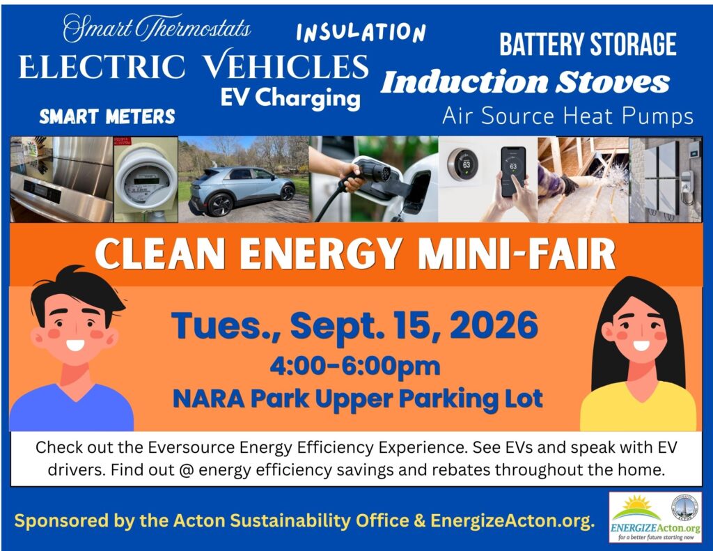 Clean Energy Mini Fair! <span class="mmes-shared-tag">Shared From Energize Acton</span>